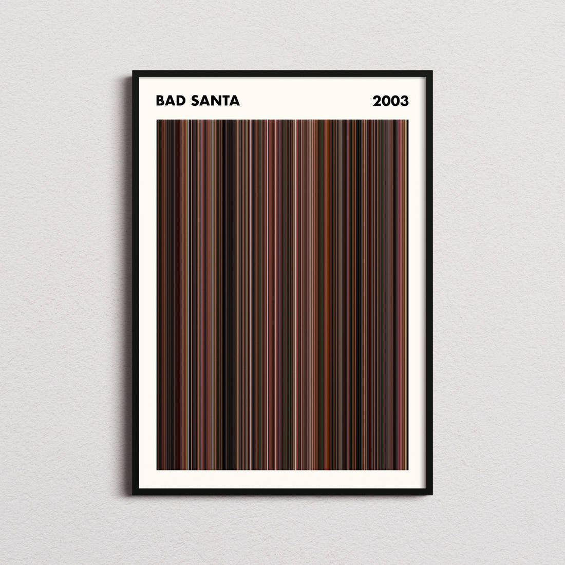 Bad Santa Movie Barcode Poster - Simplified