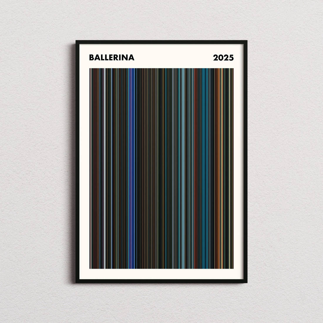 Ballerina Movie Barcode Poster - Simplified