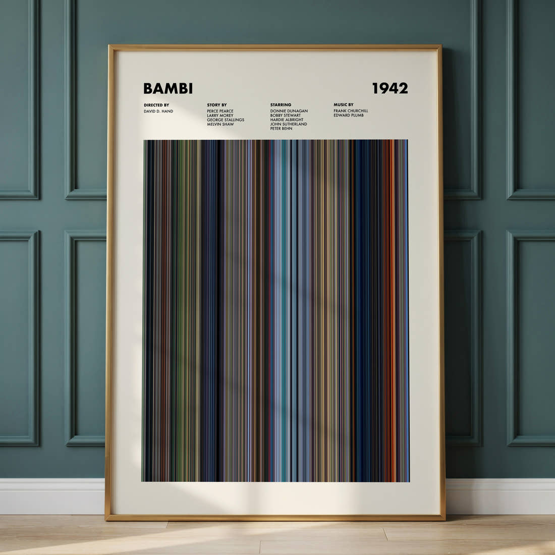 Bambi Movie Barcode Poster