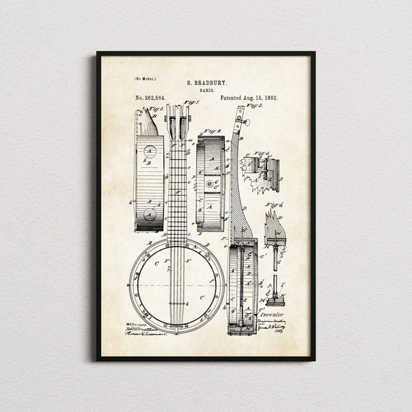 Banjo Patent Print