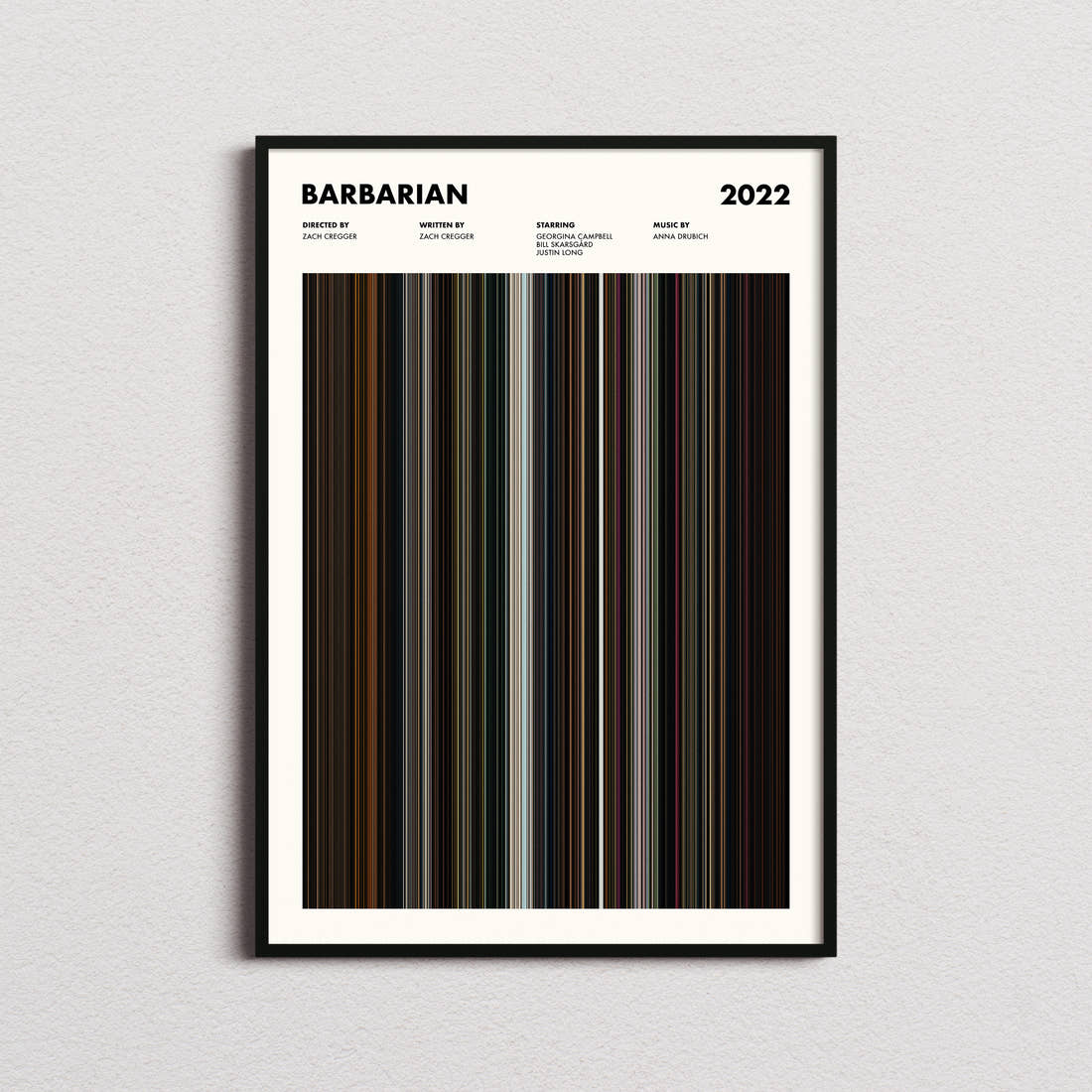 Barbarian Movie Barcode Poster