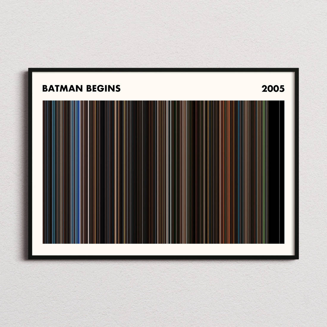 Batman Begins Movie Barcode Poster - Simplified