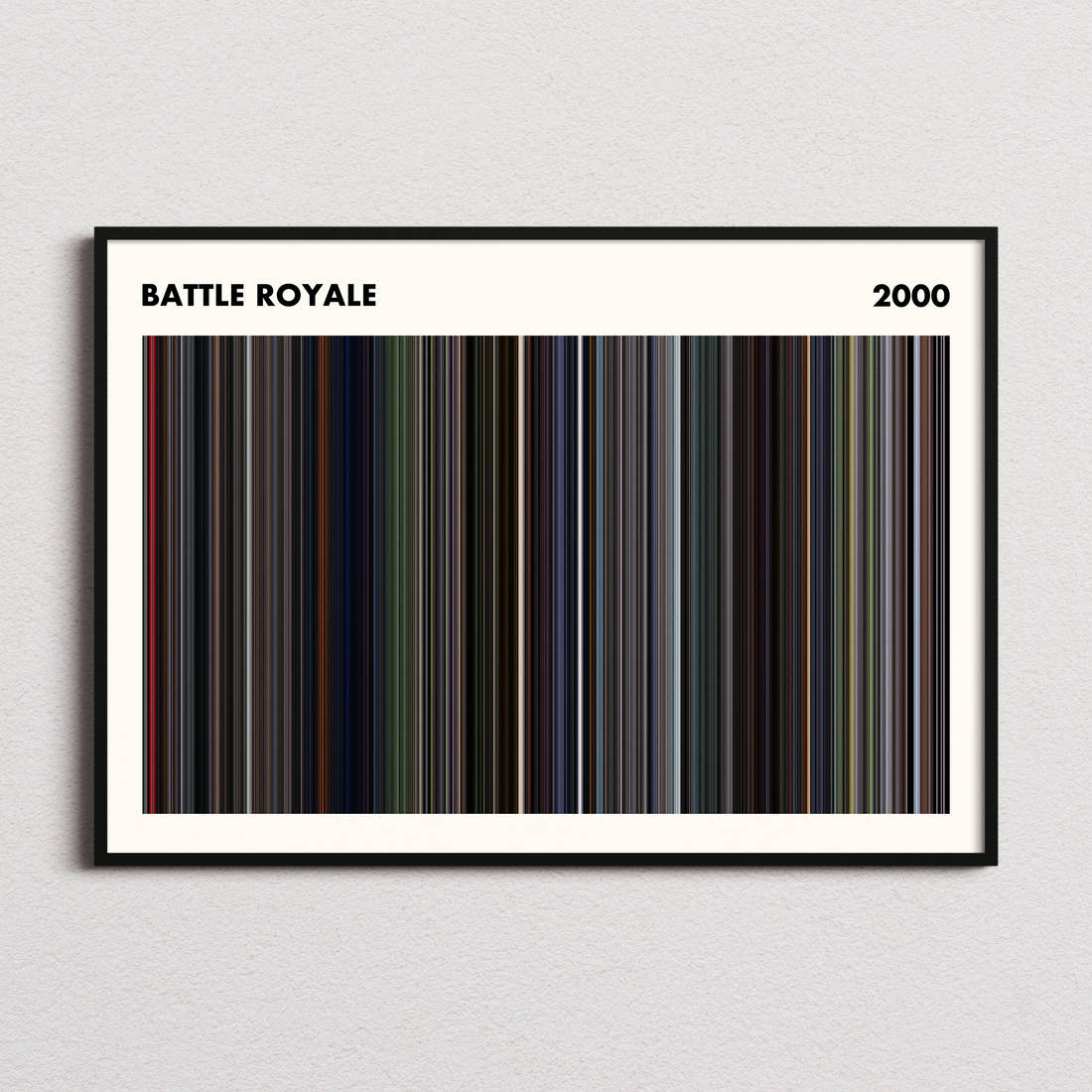 Battle Royale Movie Barcode Poster - Simplified