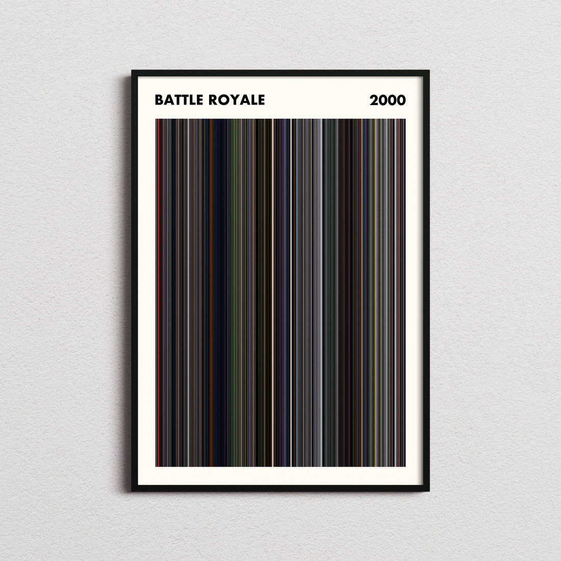 Battle Royale Movie Barcode Poster - Simplified