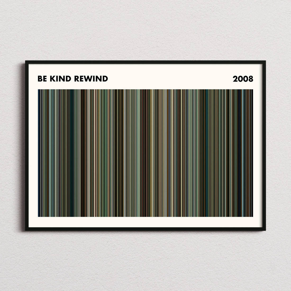 Be Kind Rewind Movie Barcode Poster - Simplified