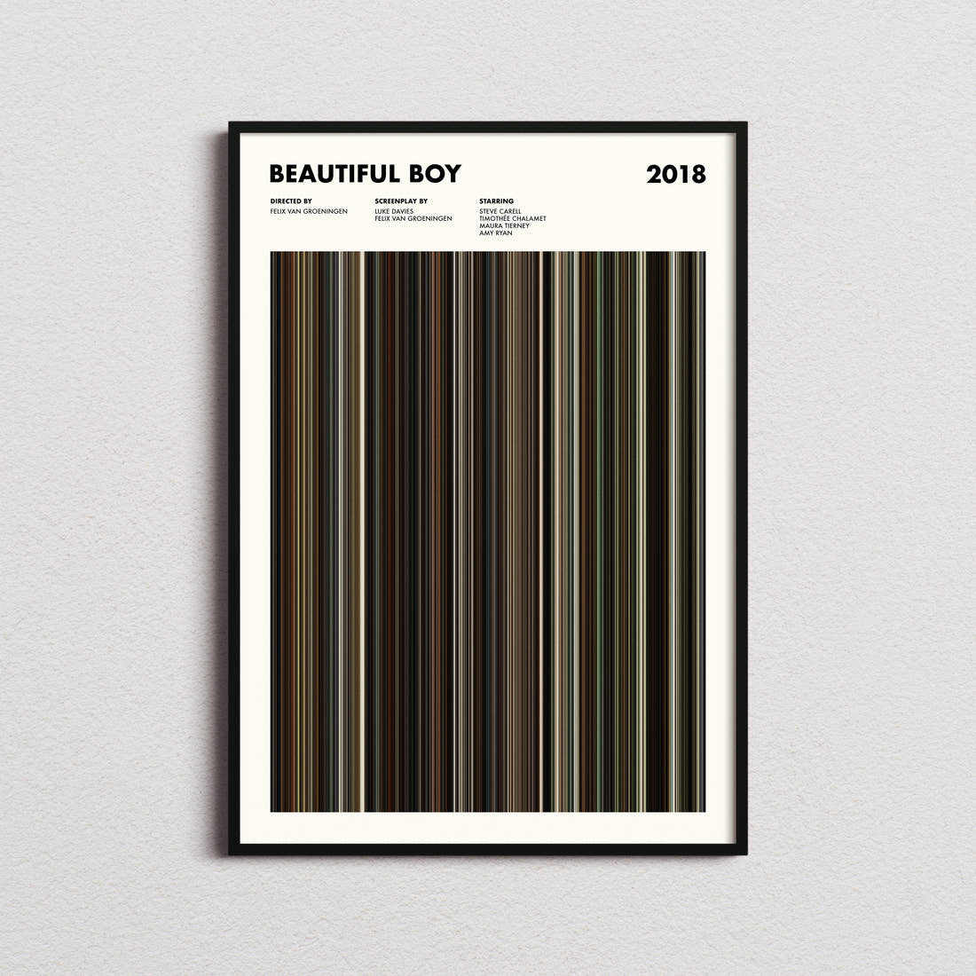 Beautiful Boy Movie Barcode Poster