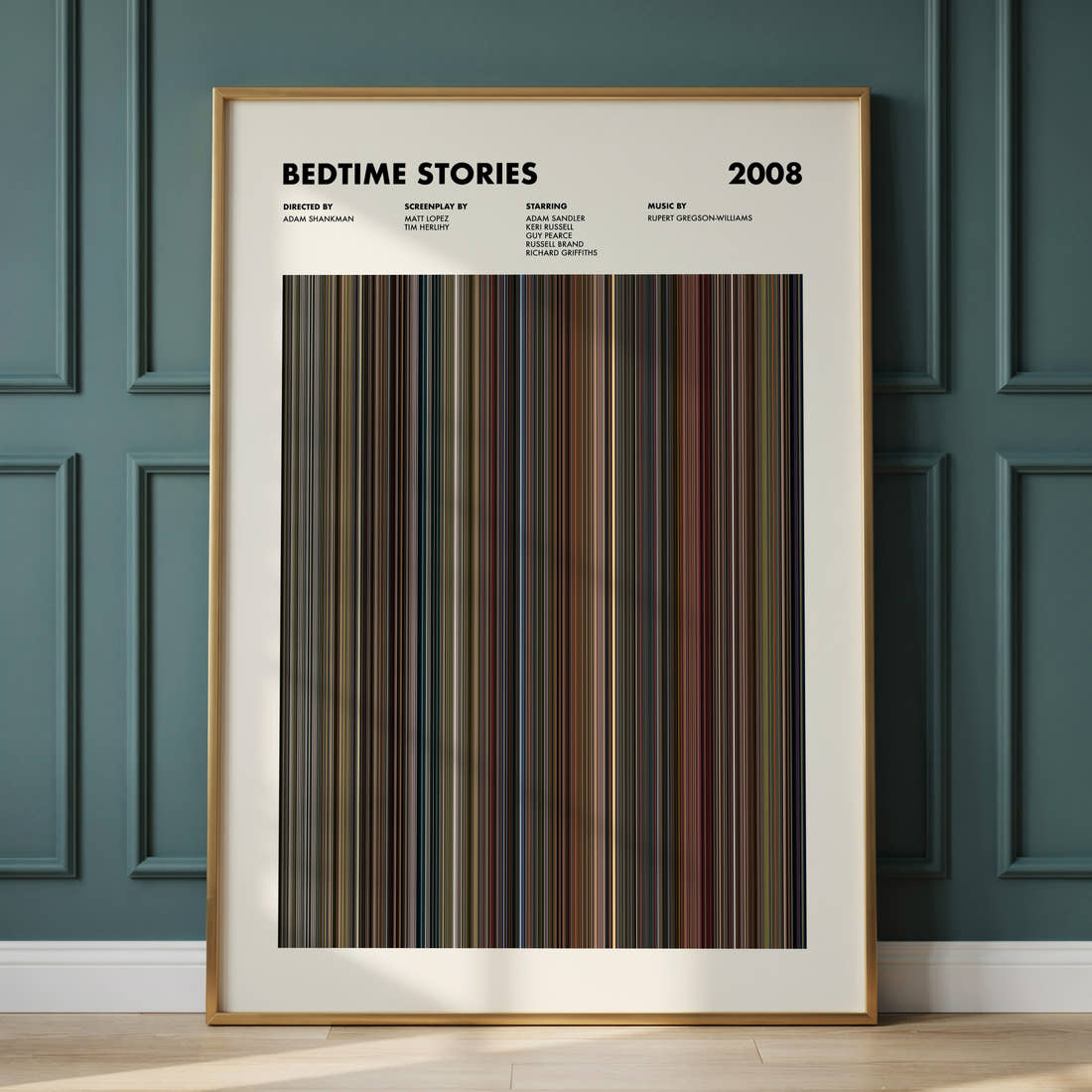 Bedtime Stories Movie Barcode Poster