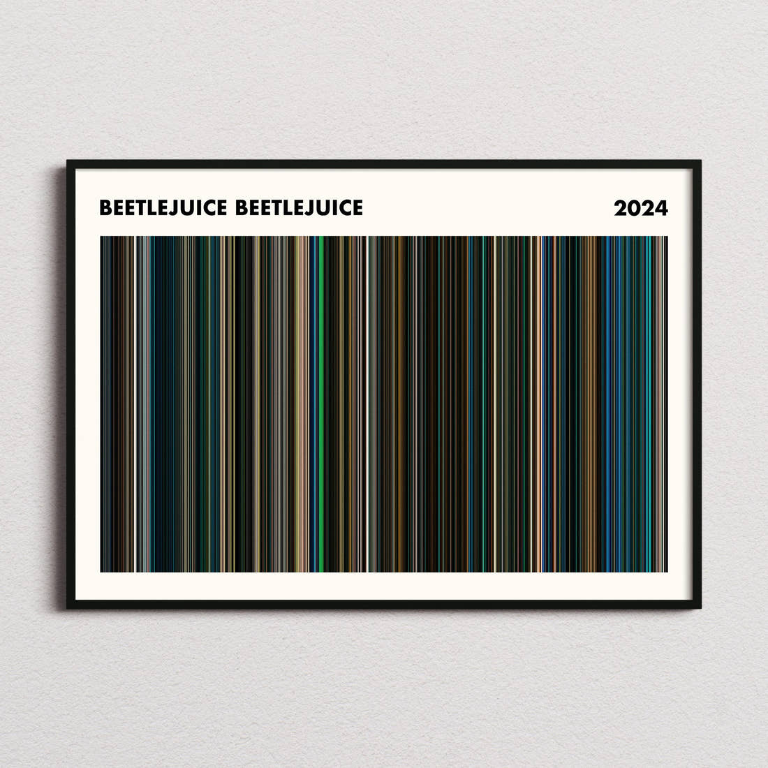 Beetlejuice Beetlejuice Movie Barcode Poster - Simplified