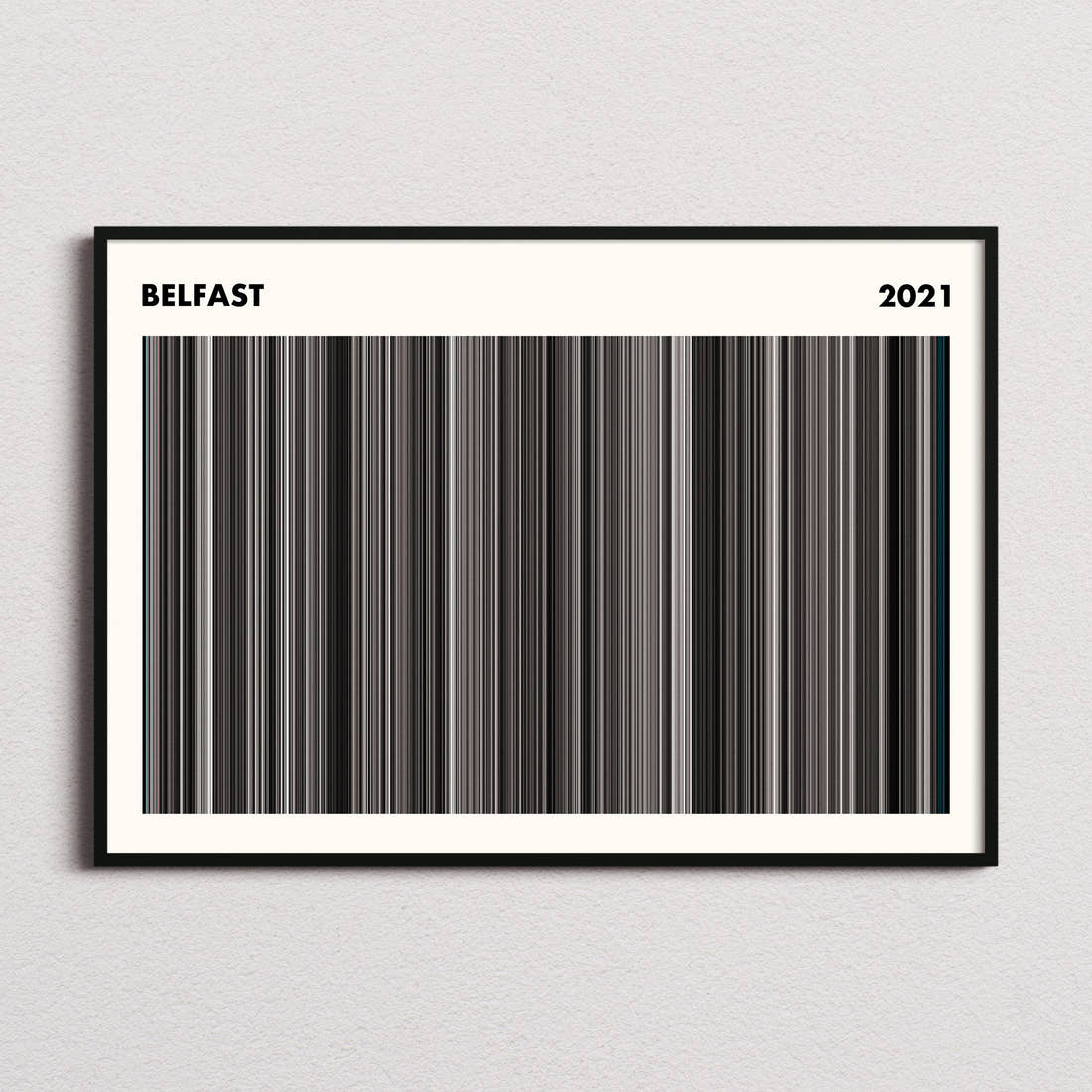 Belfast Movie Barcode Poster - Simplified