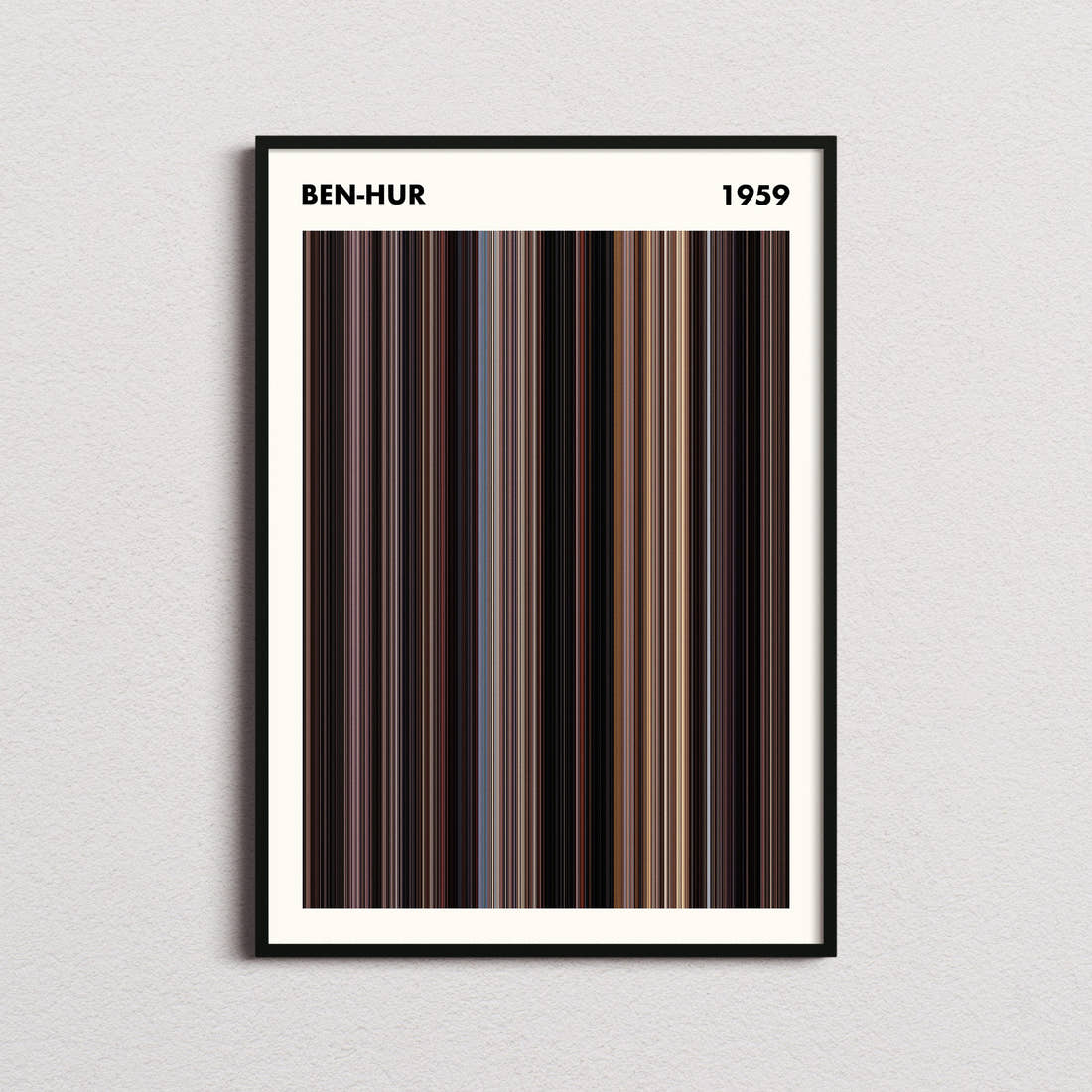 Ben-Hur Movie Barcode Poster - Simplified