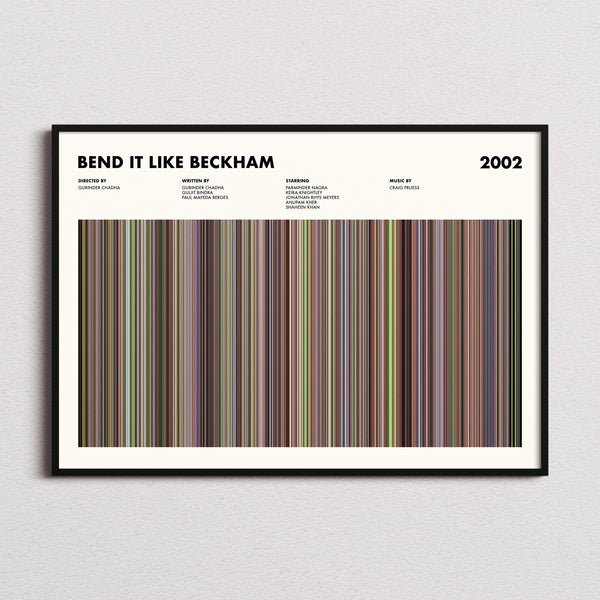 Bend It Like Beckham Movie Barcode Poster