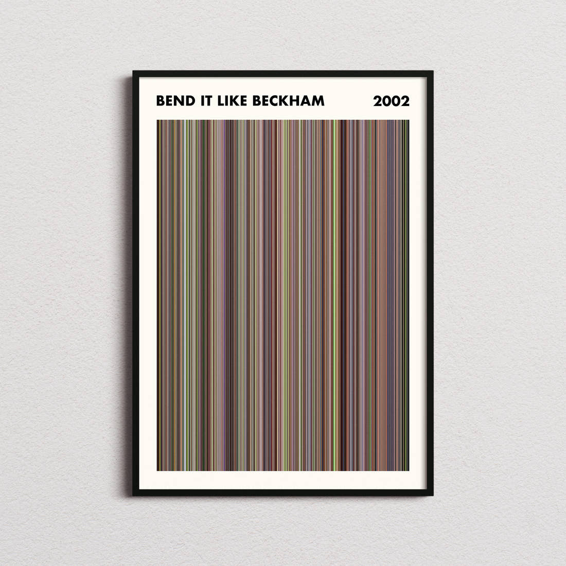 Bend It Like Beckham Movie Barcode Poster - Simplified