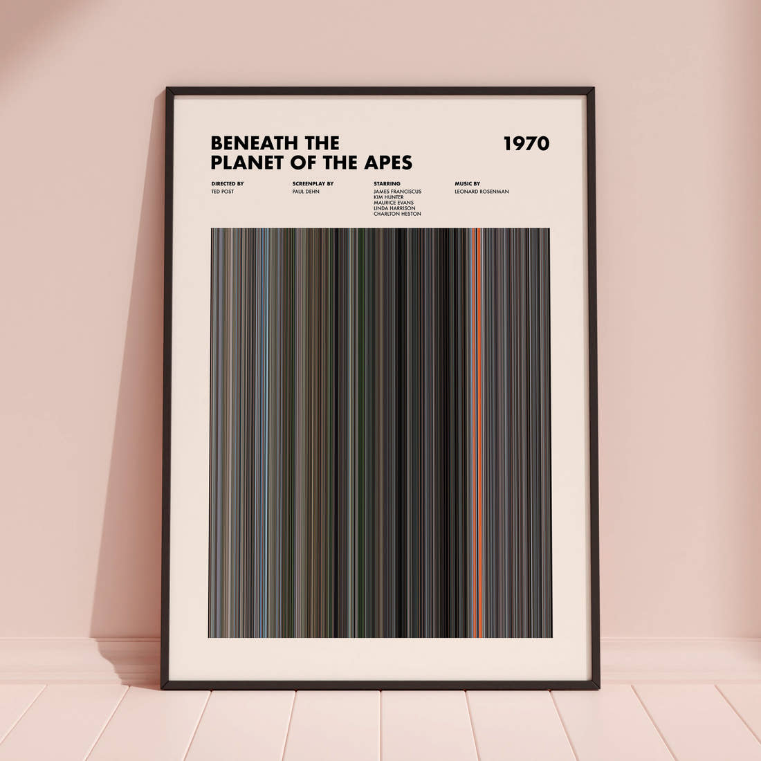 Beneath the Planet of the Apes Movie Barcode Poster
