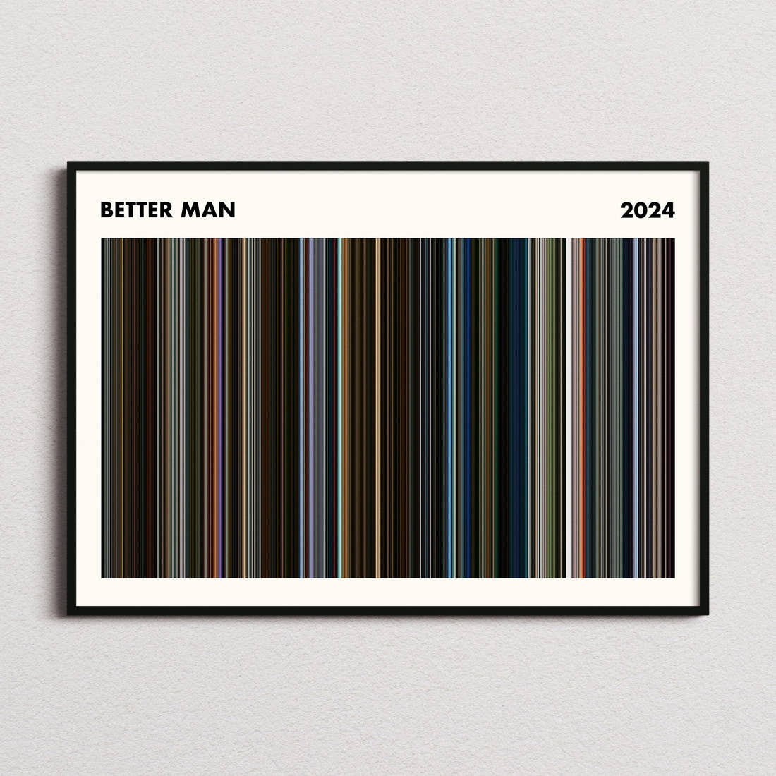Better Man Movie Barcode Poster - Simplified