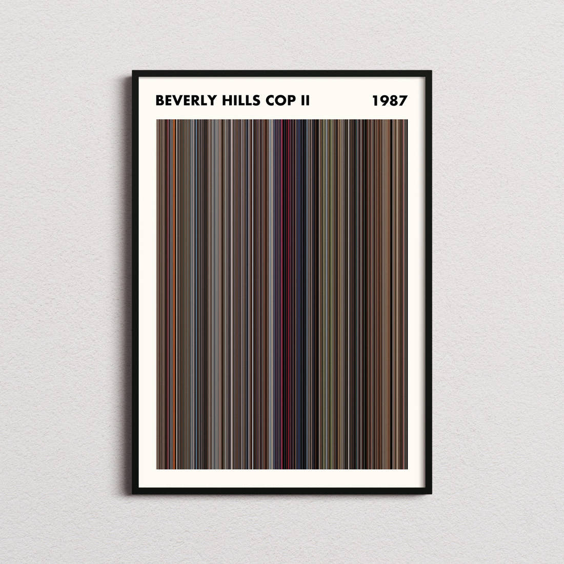 Beverly Hills Cop II Movie Barcode Poster - Simplified