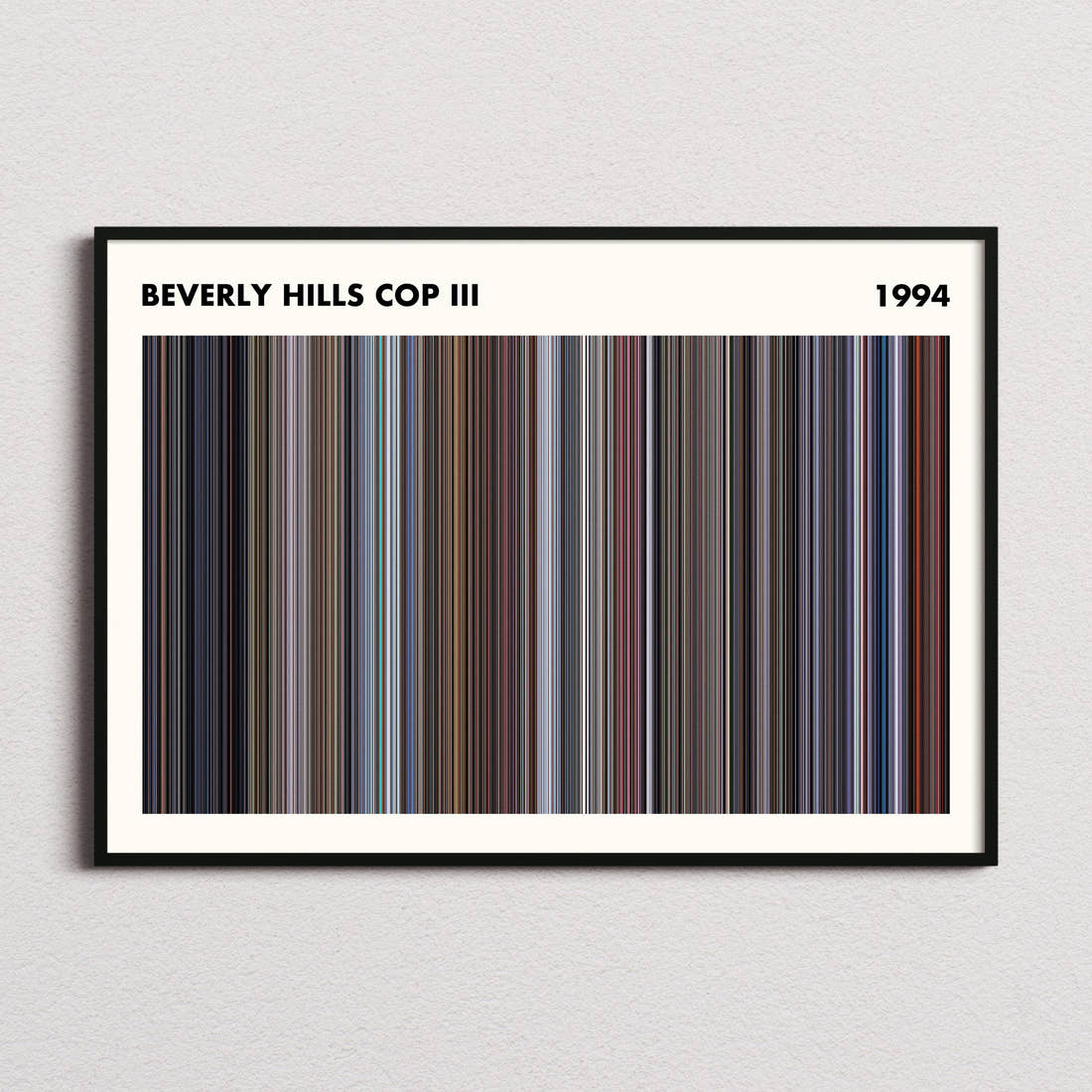 Beverly Hills Cop III Movie Barcode Poster - Simplified