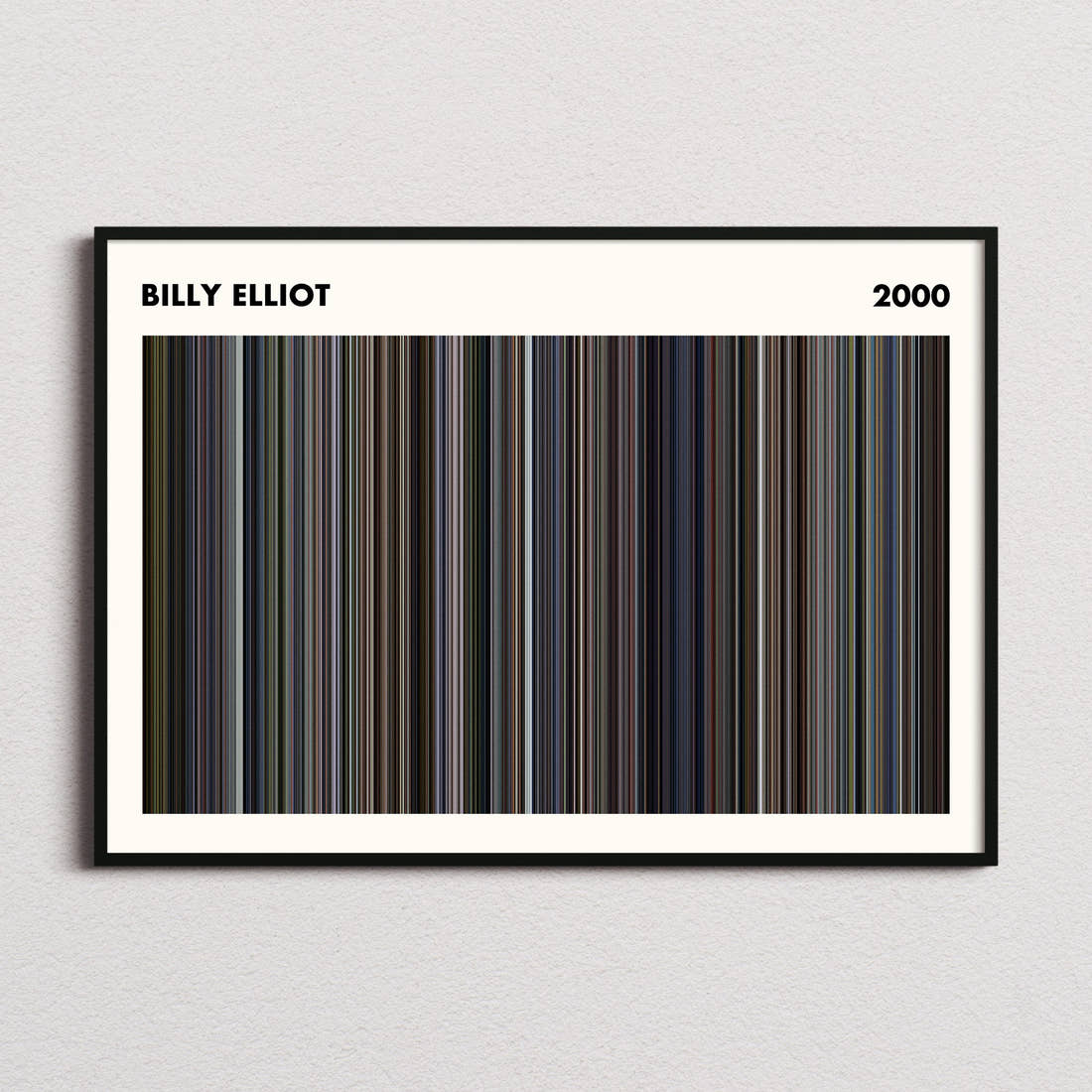 Billy Elliot Movie Barcode Poster - Simplified