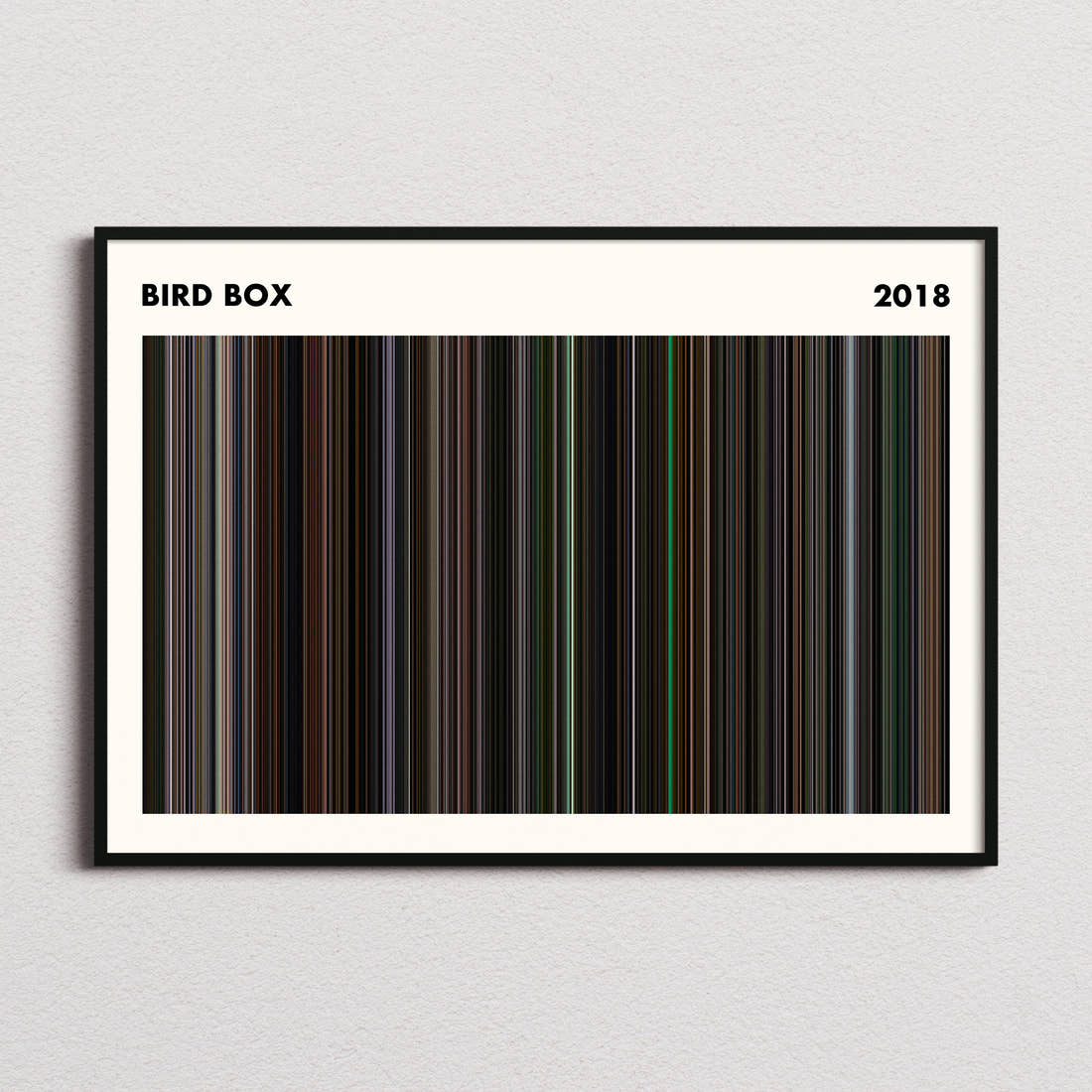 Bird Box Movie Barcode Poster - Simplified