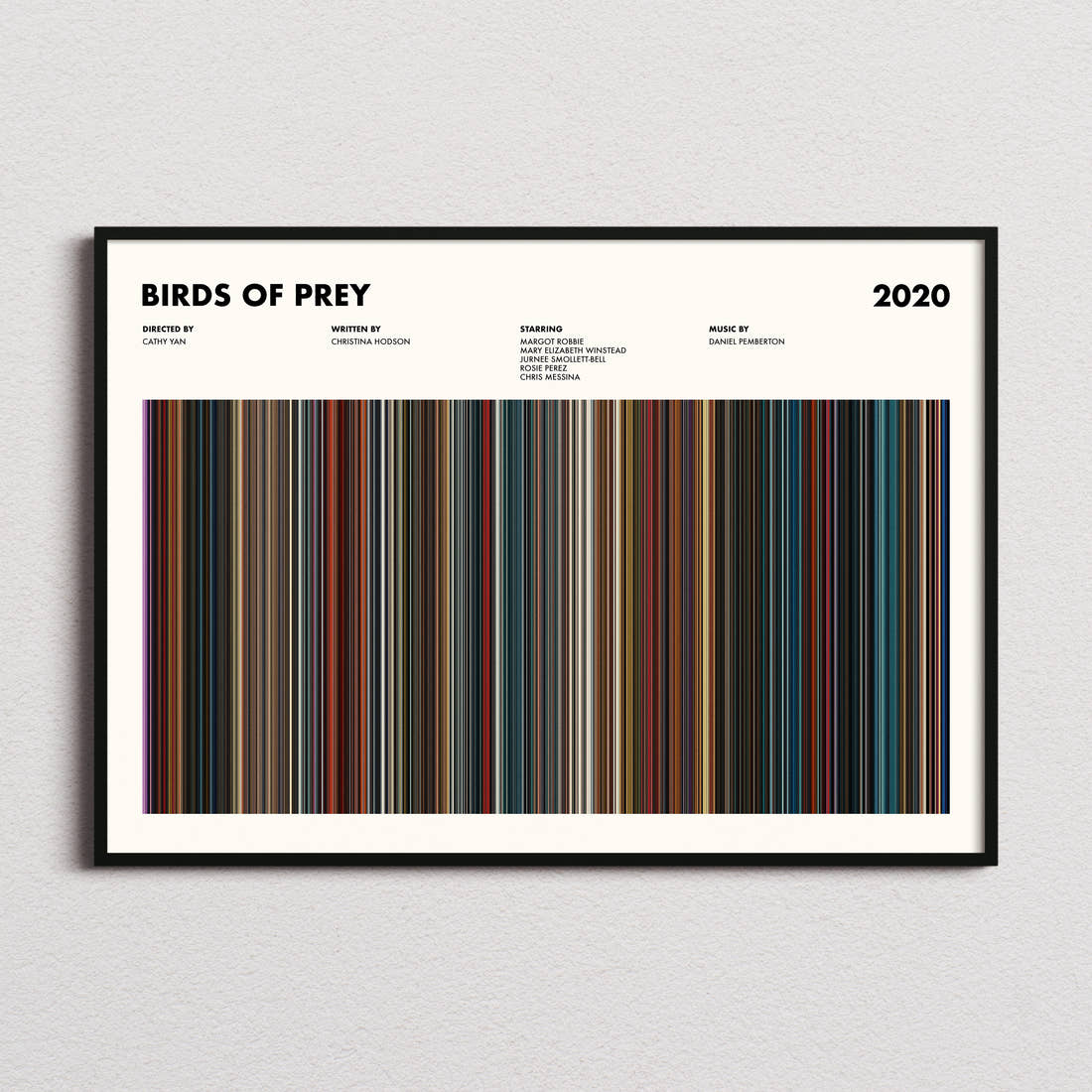 Birds of Prey Movie Barcode Poster