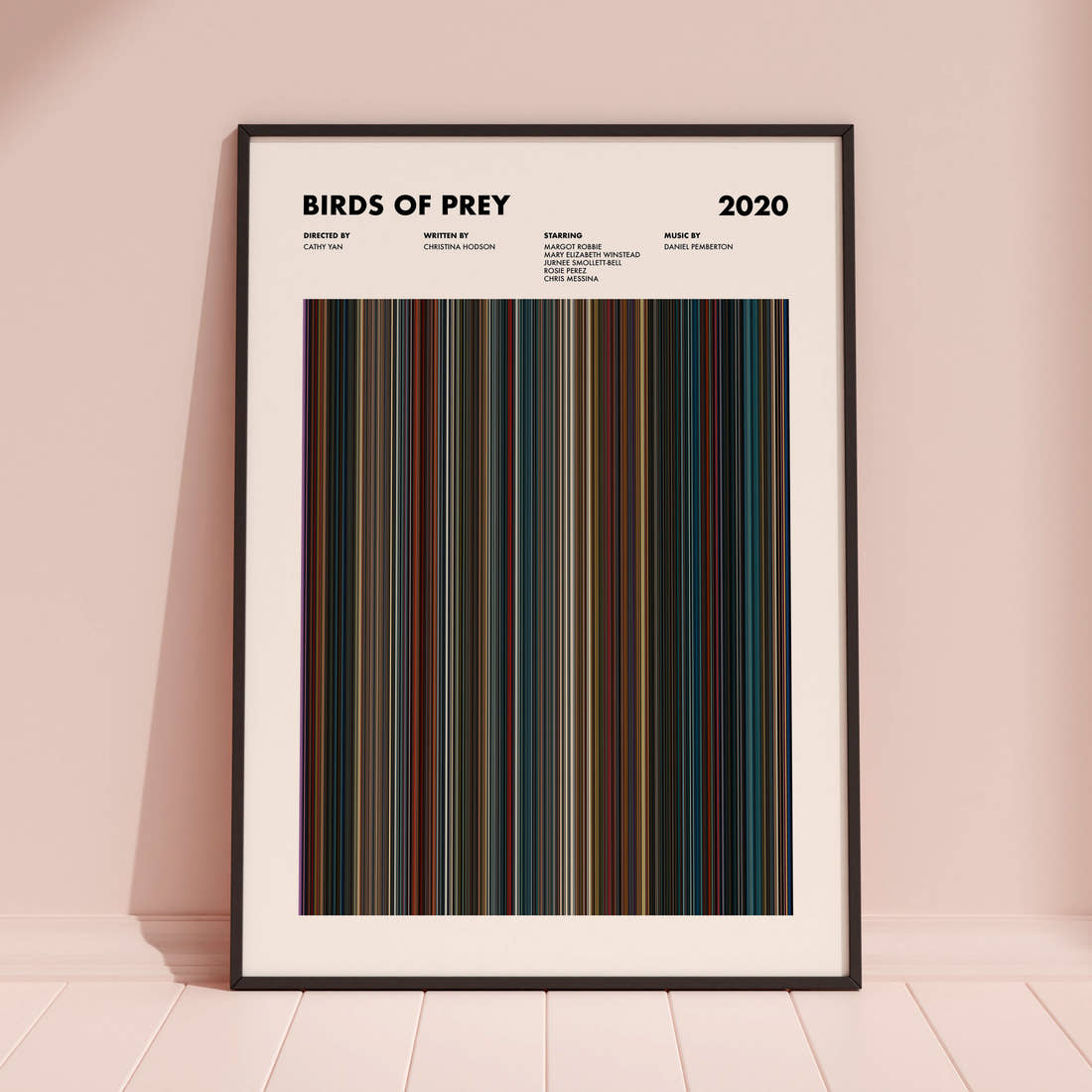 Birds of Prey Movie Barcode Poster
