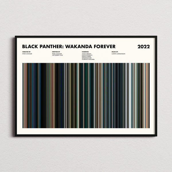 Black Panther: Wakanda Forever Movie Barcode Poster