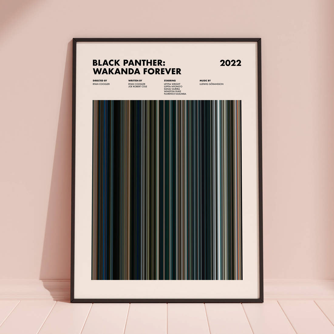 Black Panther: Wakanda Forever Movie Barcode Poster