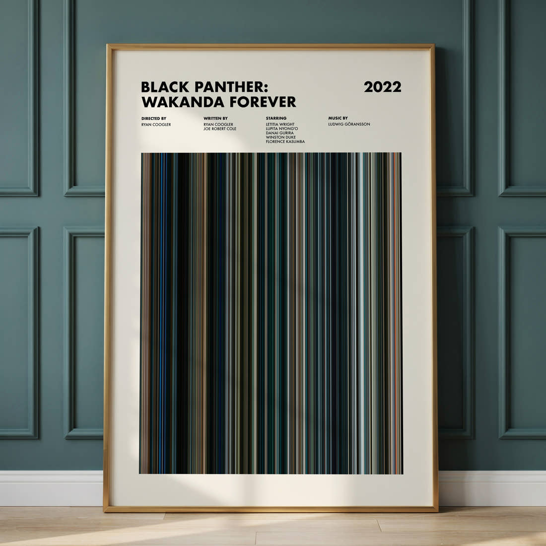 Black Panther: Wakanda Forever Movie Barcode Poster