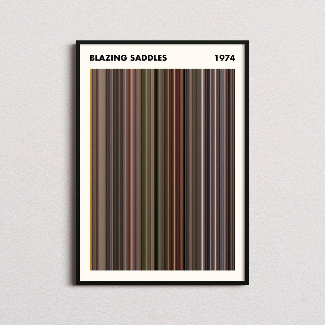 Blazing Saddles Movie Barcode Poster - Simplified