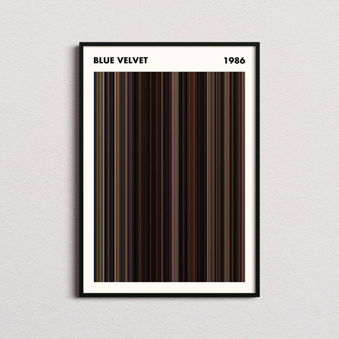 Blue Velvet Movie Barcode Poster - Simplified