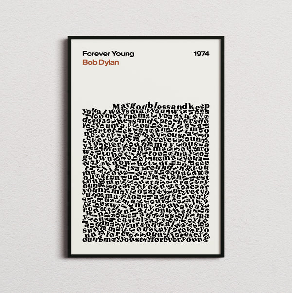 Bob Dylan Forever Young Lyric Print