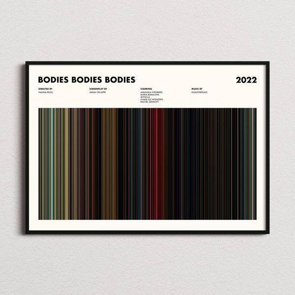 Bodies Bodies Bodies Movie Barcode Poster