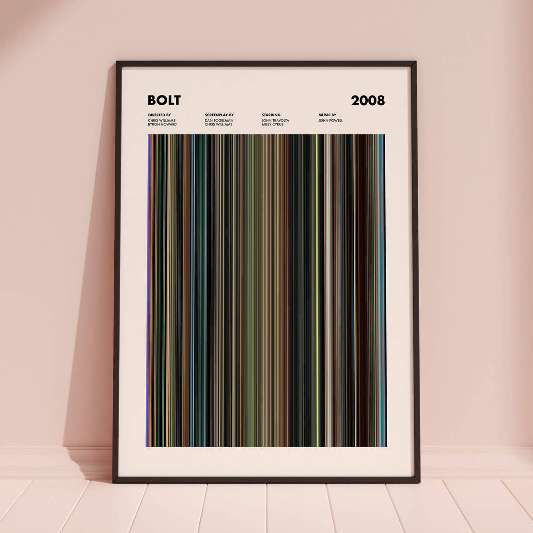 Bolt Movie Barcode Poster