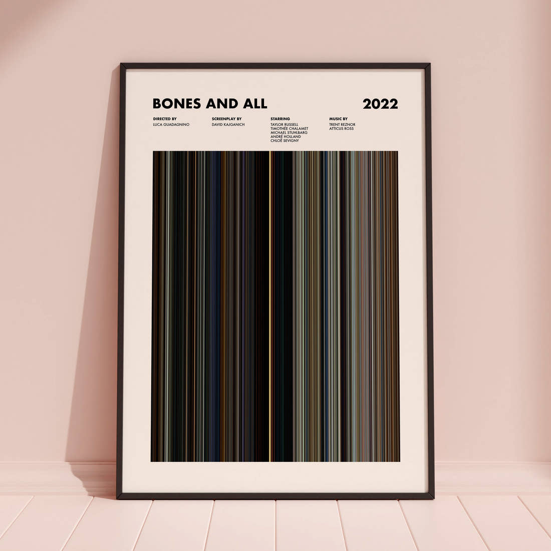 Bones and All Movie Barcode Poster
