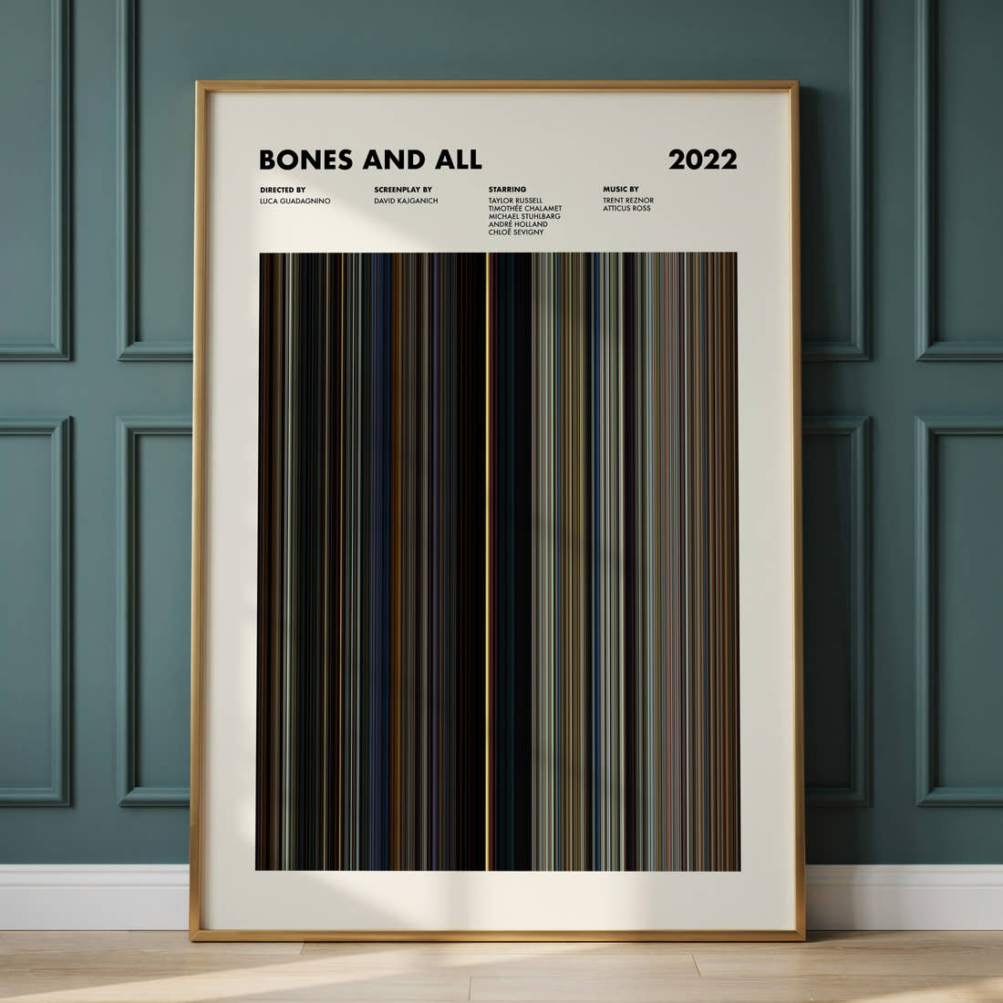 Bones and All Movie Barcode Poster