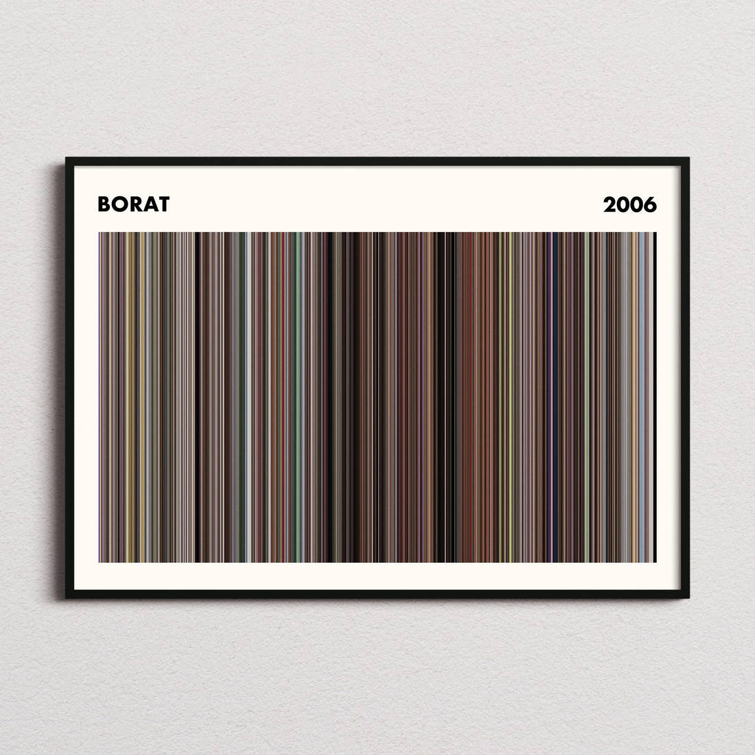 Borat Movie Barcode Poster - Simplified