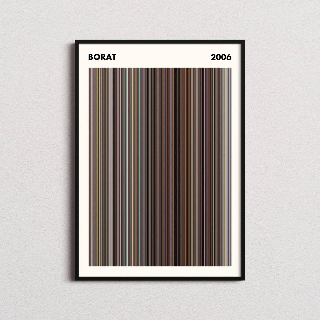 Borat Movie Barcode Poster - Simplified