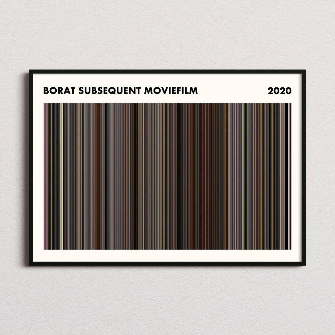 Borat Subsequent Moviefilm Movie Barcode Poster - Simplified