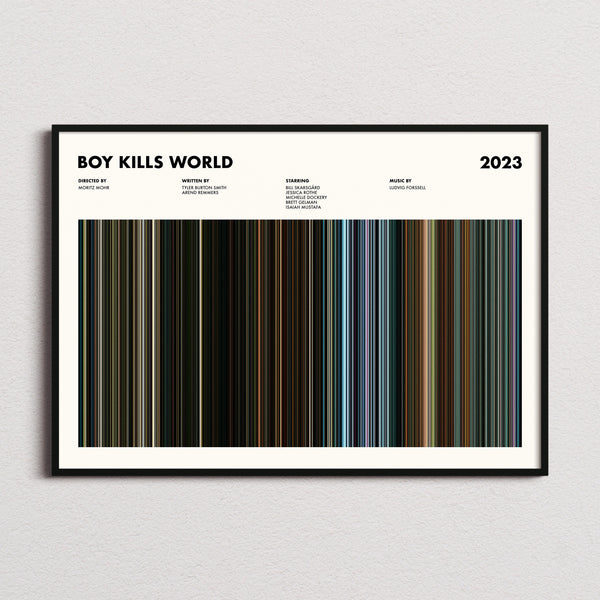 Boy Kills World Movie Barcode Poster