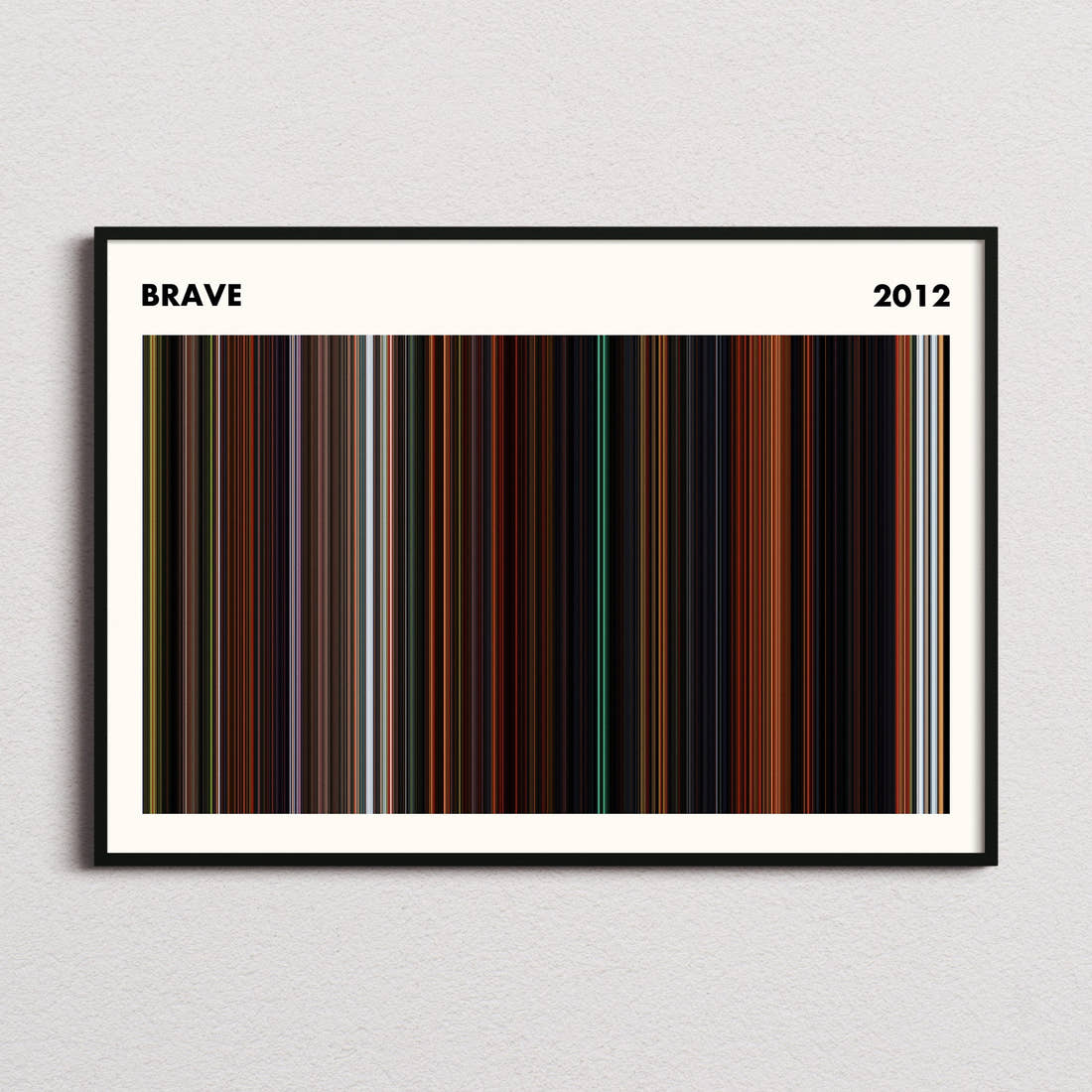 Brave Movie Barcode Poster - Simplified