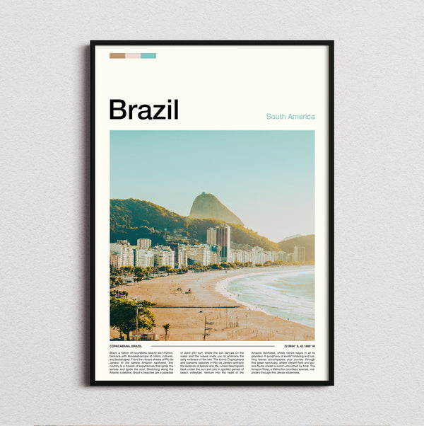 Brazil - Copacabana Beach - Travel Print