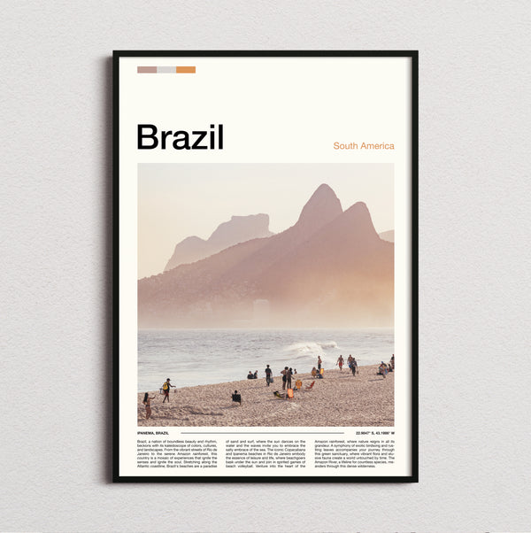 Brazil - Two Brothers Mountain - Travel Print