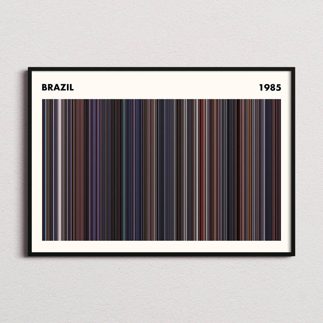 Brazil Movie Barcode Poster - Simplified