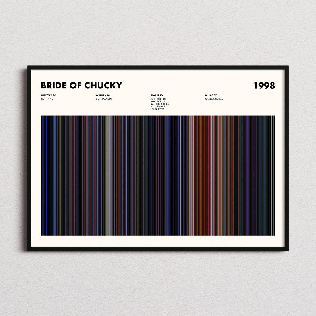 Bride of Chucky Movie Barcode Poster
