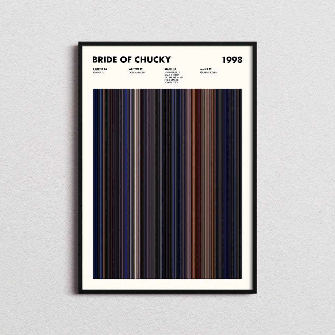 Bride of Chucky Movie Barcode Poster