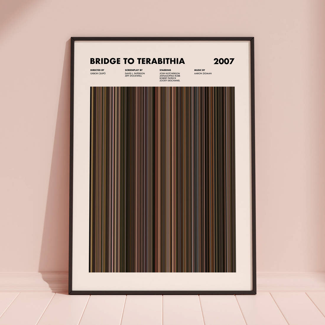 Bridge to Terabithia Movie Barcode Poster