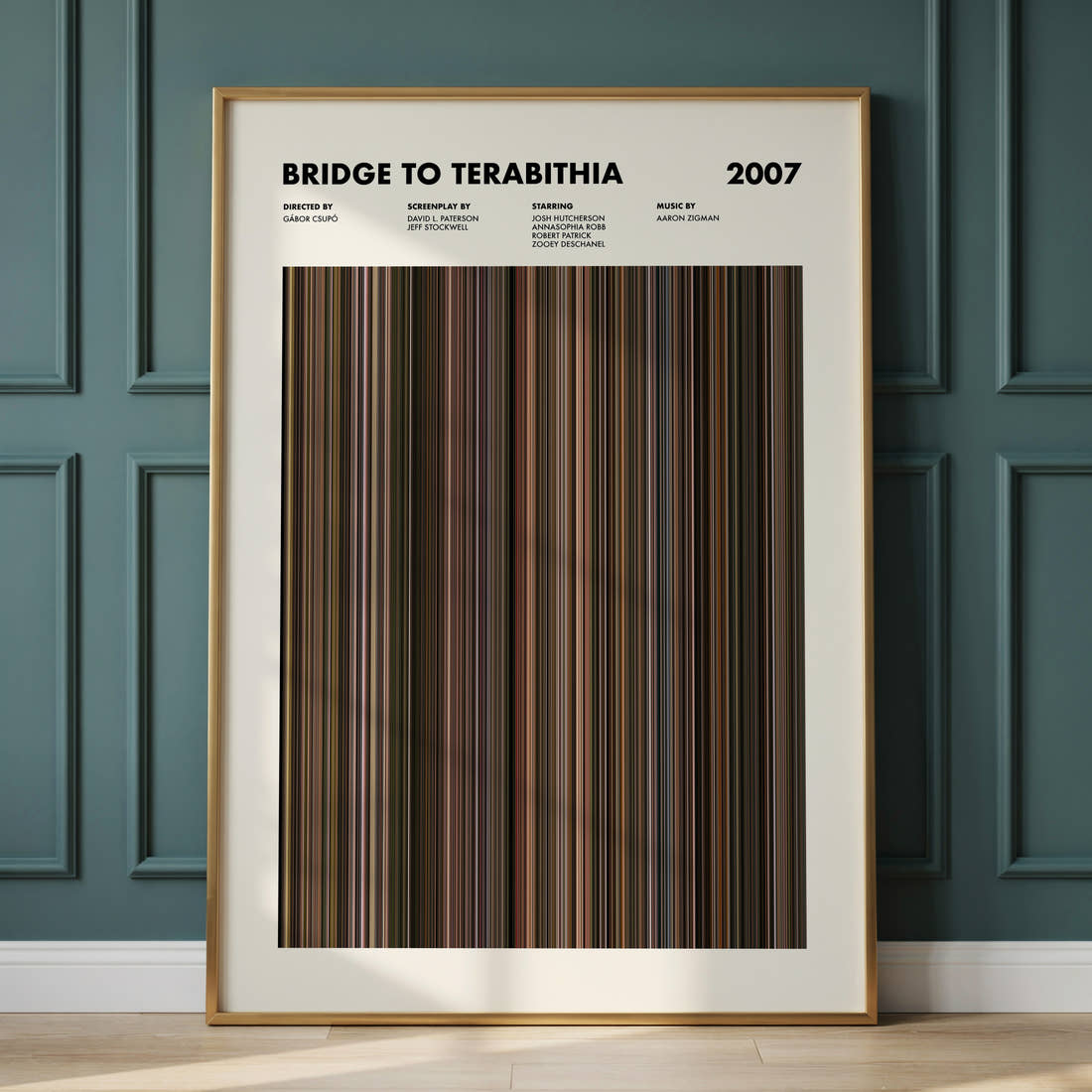 Bridge to Terabithia Movie Barcode Poster