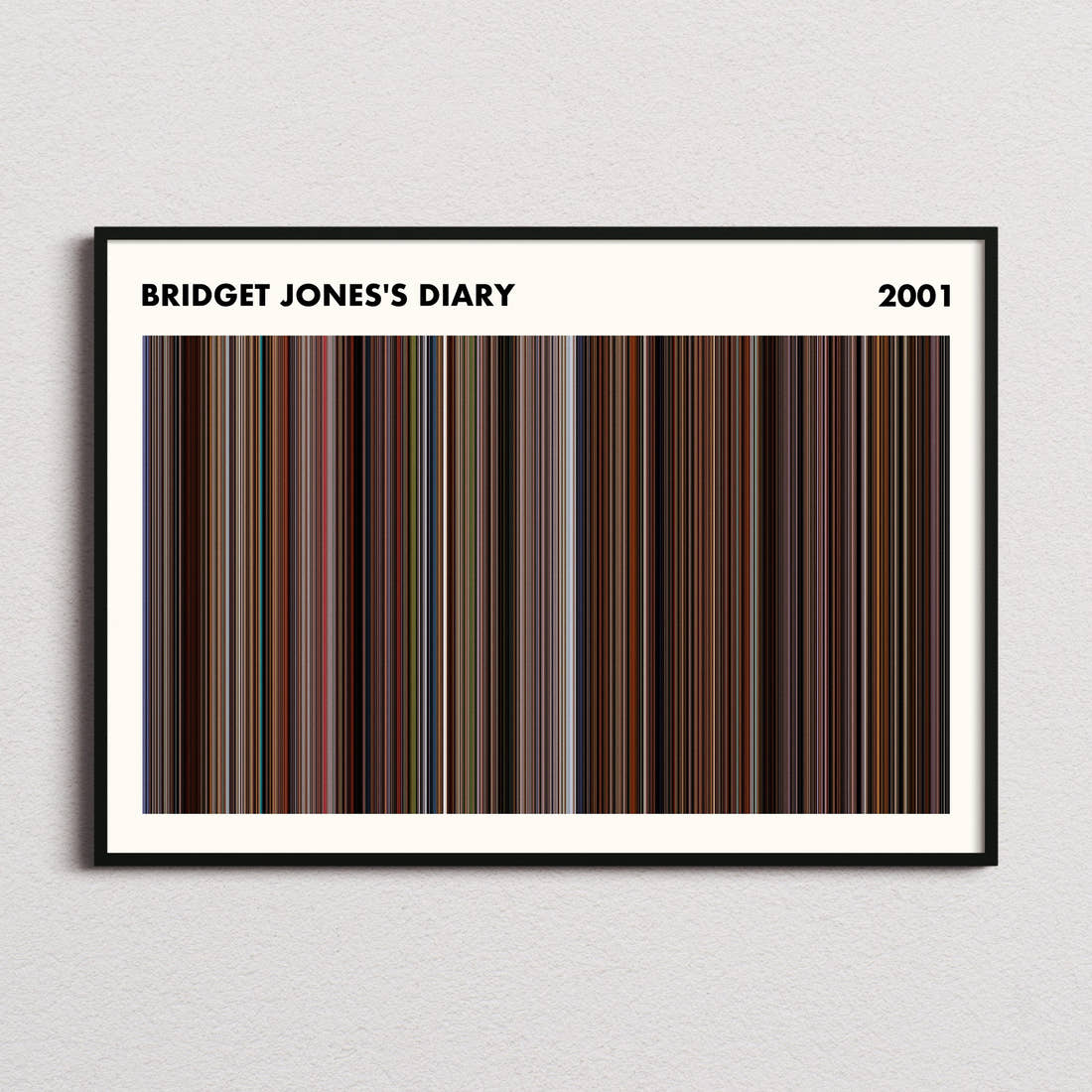 Bridget Jones's Diary Movie Barcode Poster - Simplified