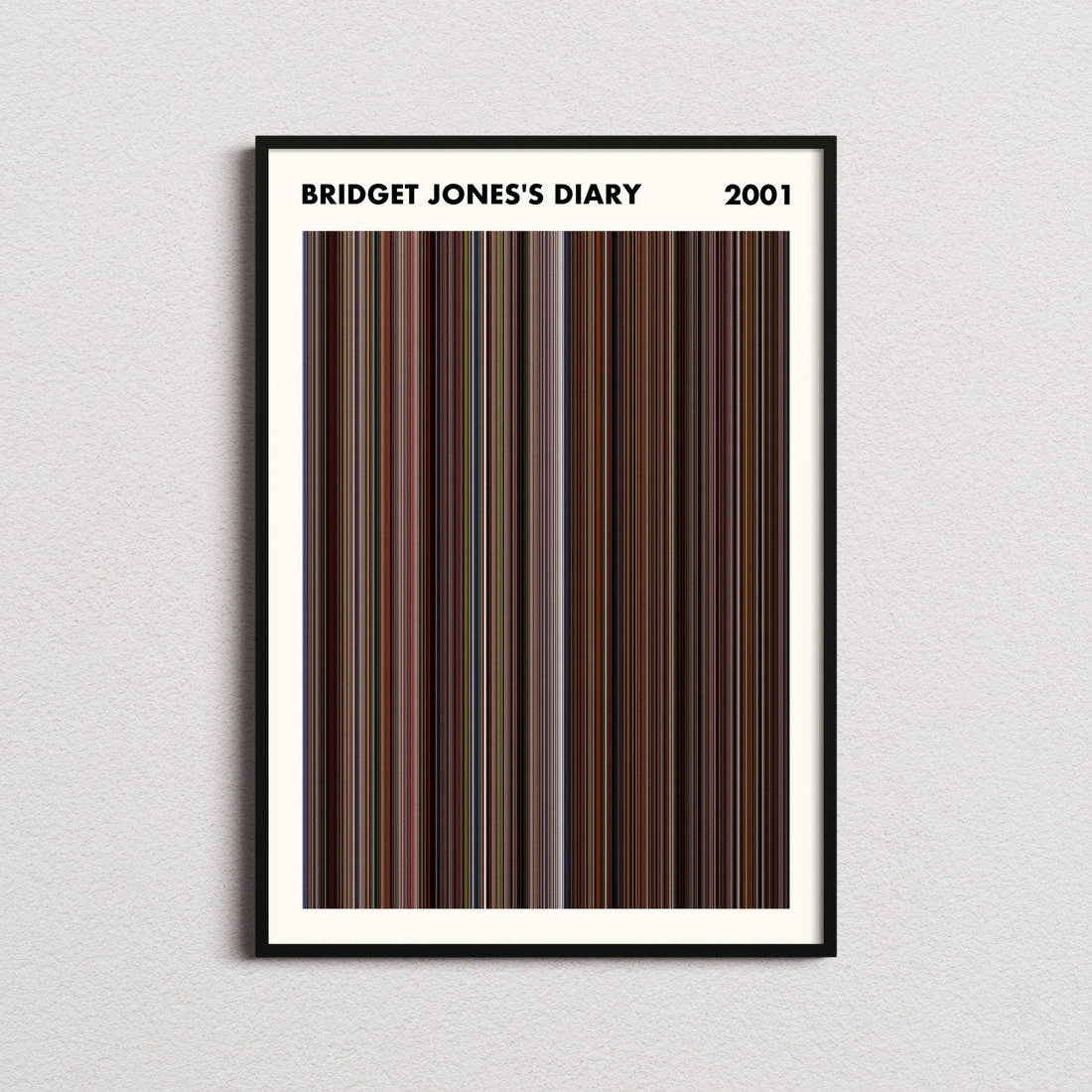 Bridget Jones's Diary Movie Barcode Poster - Simplified
