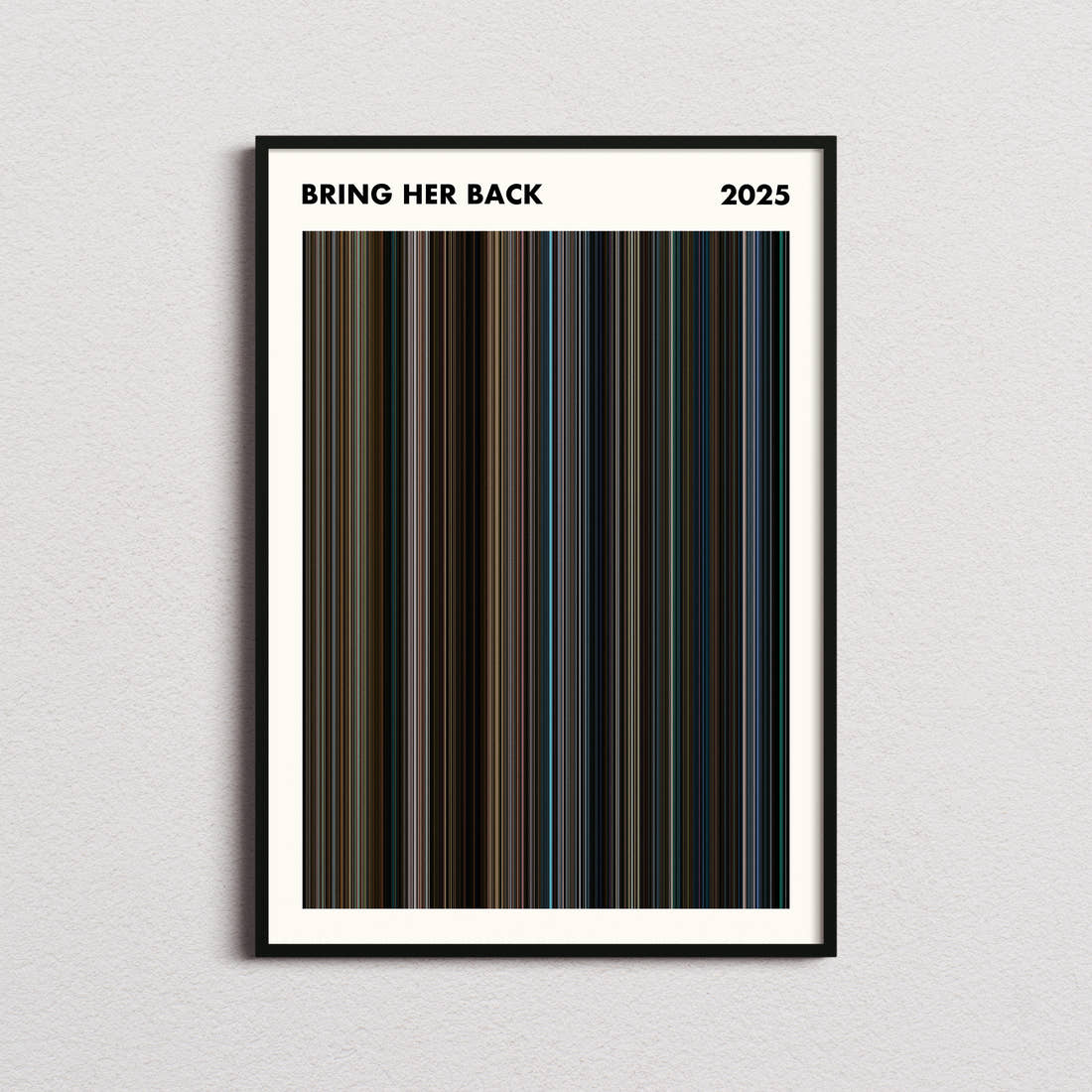Bring Her Back Movie Barcode Poster - Simplified