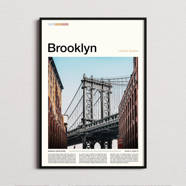 Brooklyn - Manhattan Bridge Tower Close Up - Travel Print